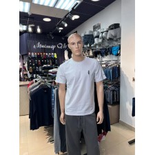 Футболка мужская белая хлопок Bear RL