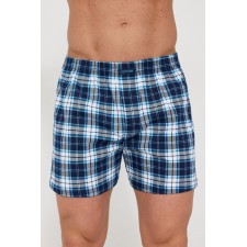 Мужские семейные трусы боксеры хлопок большого размера Cornette CM scottish tartan синяя клетка
