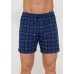 Мужские семейные трусы боксеры хлопок большого размера Cornette CM royal tartan синяя клетка