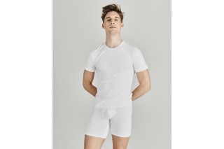 Футболка мужская с коротким рукавом белая Impetus Cotton Stretch