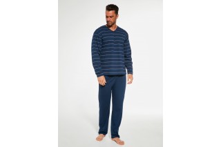 Костюм домашний с брюками и футболкой мужской Cornette Various темно-синий в широкую полоску