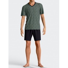 Пижама мужская с шортами и коротким рукавом Impetus Coral зеленая