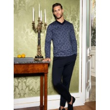 Пижама мужская с длинным рукавом и брюками Impetus Wilde синяя