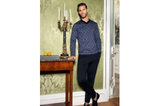 Пижама мужская с длинным рукавом и брюками Impetus Wilde синяя