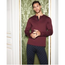 Пижама мужская большого размера с длинным рукавом и брюками Impetus Zola темно-синяя