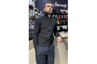 Кардиган на молнии мужской черный Urban