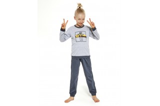 Костюм домашний для мальчиков (пижама) Cornette Team Kids серый
