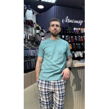 Футболка мужская мятная хлопок Impertex