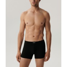 Мужские трусы шорты Atlantic, набор 3 шт., хлопок, черные, Basic 3BMH-007