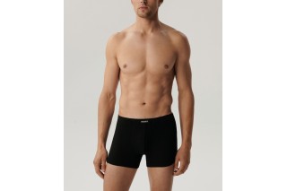 Мужские трусы шорты Atlantic, набор 3 шт., хлопок, черные, Basic 3BMH-007