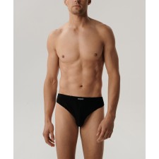 Мужские трусы слипы спорт Atlantic набор 3 шт., хлопок, черные, Basic 3BMP-322