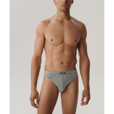 Мужские трусы слипы спорт Atlantic набор 3 шт., хлопок, черные + серый меланж + графит, Basic 3BMP-322