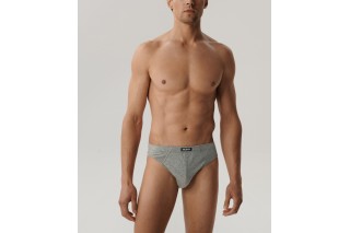 Мужские трусы слипы спорт Atlantic набор 3 шт., хлопок, черные + серый меланж + графит, Basic 3BMP-322