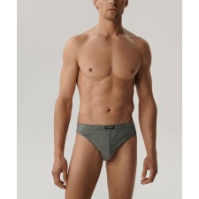 Мужские трусы слипы спорт Atlantic набор 3 шт., хлопок, черные + серый меланж + темно-серый меланж, Basic 3BMP-322