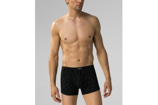 Мужские трусы шорты Atlantic набор 3 шт., хлопок, черные + изумрудные, 3MH-196