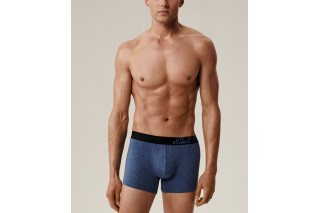 Мужские трусы шорты Atlantic набор 3 шт., хлопок, зеленый меланж + винный меланж + голубой меланж, 3MH-226