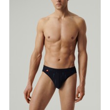 Мужские трусы слипы спорт Atlantic набор 3 шт., хлопок, темно-синие + зеленые + темно-синие, 3MP-193