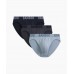 Мужские трусы слипы спорт Atlantic 3 шт. в уп., бамбук, темно-синие + голубые + графитовые, 3MP-199