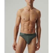 Мужские трусы слипы спорт Atlantic 3 шт. в уп., бамбук, светлый хаки + черные + бежевые, 3MP-199