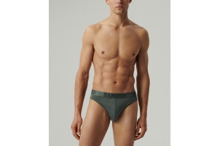 Мужские трусы слипы спорт Atlantic 3 шт. в уп., бамбук, светлый хаки + черные + бежевые, 3MP-199