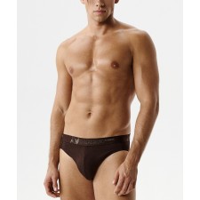 Мужские трусы слипы спорт Atlantic, 3 шт. в уп., бамбук, бежевые + коричневые + сине-зеленые, 3MP-213