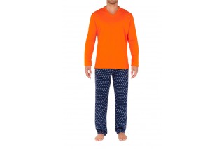 Костюм домашний мужской (пижама) HOM Malmousque оранжевый