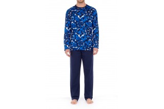 Костюм домашний мужской (пижама) HOM Madrague темно-синий