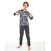 Костюм домашний для мальчиков (пижама) Cornette Air Force Young серый