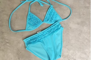 Купальник для девочек Cornette Triangolo светло-голубой