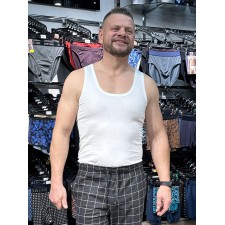 Майка мужская белая хлопок Pasa Standart