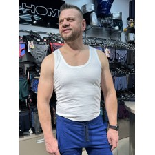 Майка мужская большого размера белая хлопок Pasa Batal