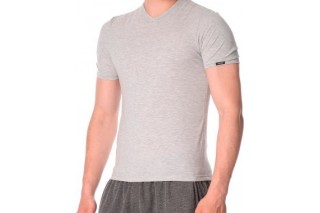 Футболка мужская Cornette HE T-shirt V серый меланж