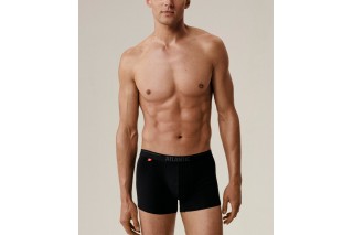 Мужские трусы шорты Atlantic набор 5 шт., хлопок, коричневые + графитовые + чёрные + фиолетово-серые + каберне, 5SMH-004