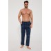 Брюки домашние мужские больших размеров Cornette soft tartan темно-синие в клетку