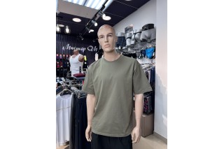 Футболка оверсайз мужская оливковая хлопок DS