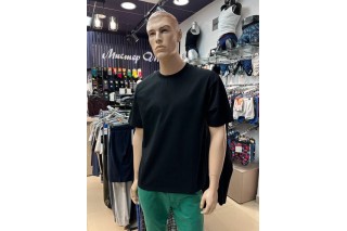 Футболка мужская черная хлопок DS
