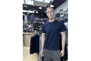 Футболка мужская темно-синяя хлопок MiniMalisM DS