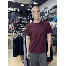 Футболка мужская бордовая хлопок MiniMalisM DS
