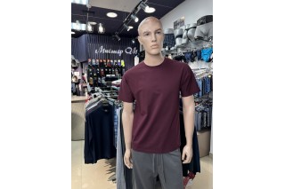 Футболка мужская бордовая хлопок MiniMalisM DS