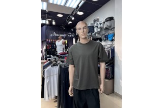 Футболка оверсайз мужская базовая хаки хлопок DS