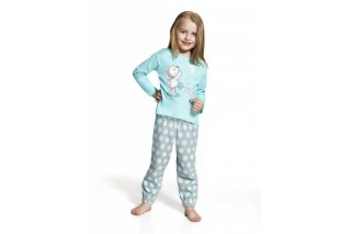 Костюм домашний для девочек (пижама) Cornette Bear&Moon Kids серо-голубой