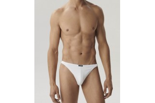 Мужские трусы стринги Atlantic 1 шт.  в уп.., хлопок, белые, Basic BMP-253