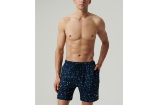 Пляжные шорты мужские темно-синие Atlantic, полиэстер, KMB-221