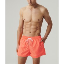 Пляжные шорты мини мужские Atlantic 1 шт. в уп., полиэстер, неоново-коралловые, KMB-222