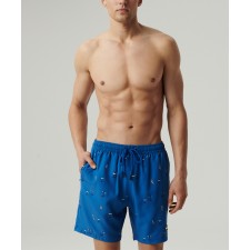 Пляжные шорты мужские голубые Atlantic, полиэстер, KMB-224