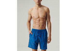 Пляжные шорты мужские голубые Atlantic, полиэстер, KMB-224