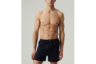 Мужские трусы боксеры семейные Atlantic, хлопок, темно-синие, MBX-072