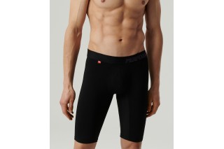 Мужские трусы шорты удлиненные Atlantic, бамбук, черные, MH-1184