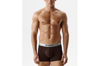 Мужские трусы шорты Atlantic, пима хлопок, коричневые, MH-1203