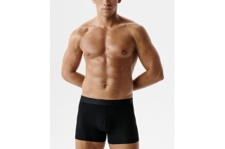 Мужские трусы шорты Atlantic, микромодал, черные, MH-1204